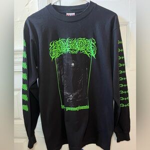 Black + green long sleeve shirt from HouseflyFishing Hawley, PA. Size med.